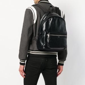 SAINT LAURENT Classic Leather City Backpack
